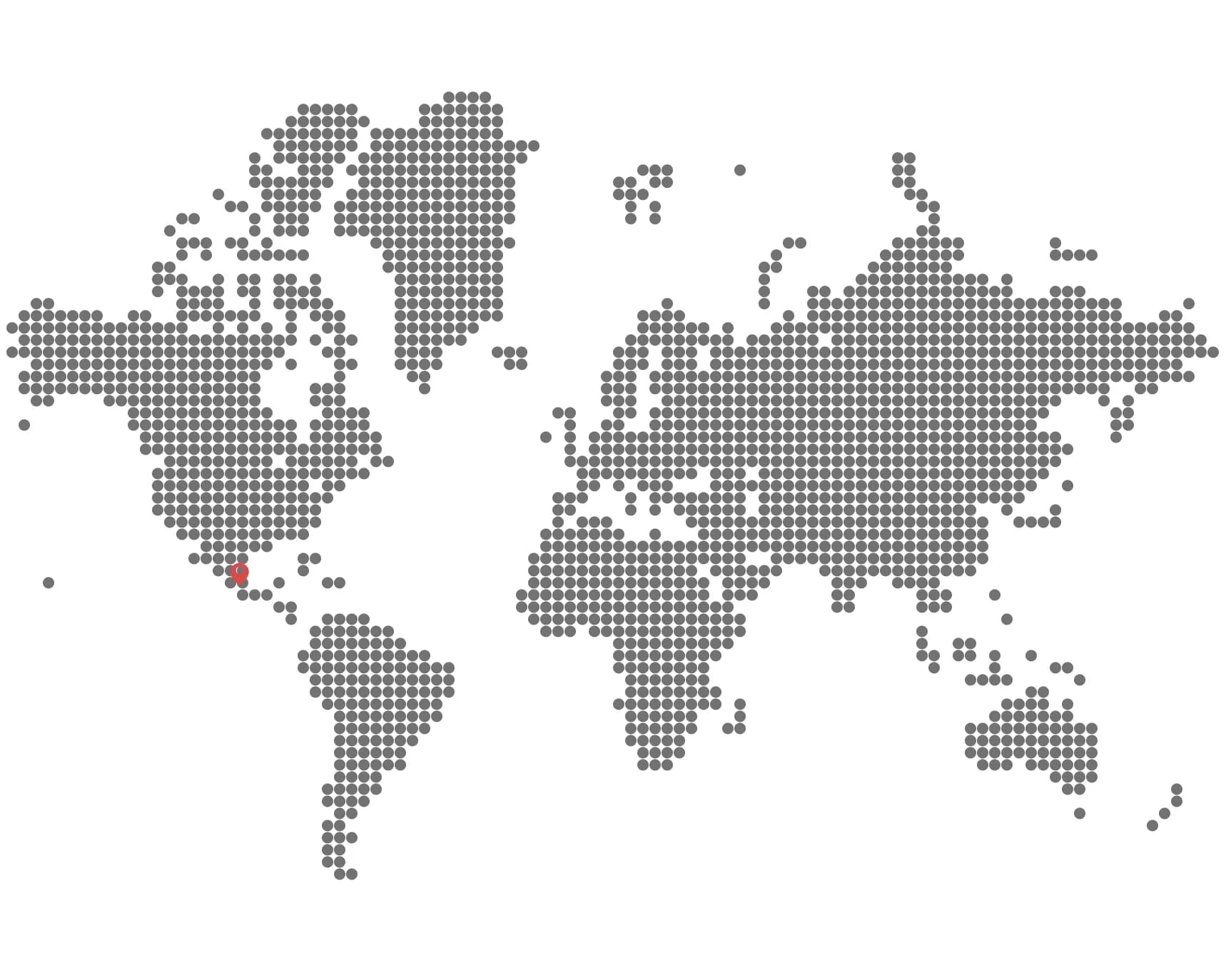 world map in dots